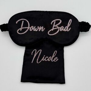 Elegant Black and Pink Face Mask with Embroidery